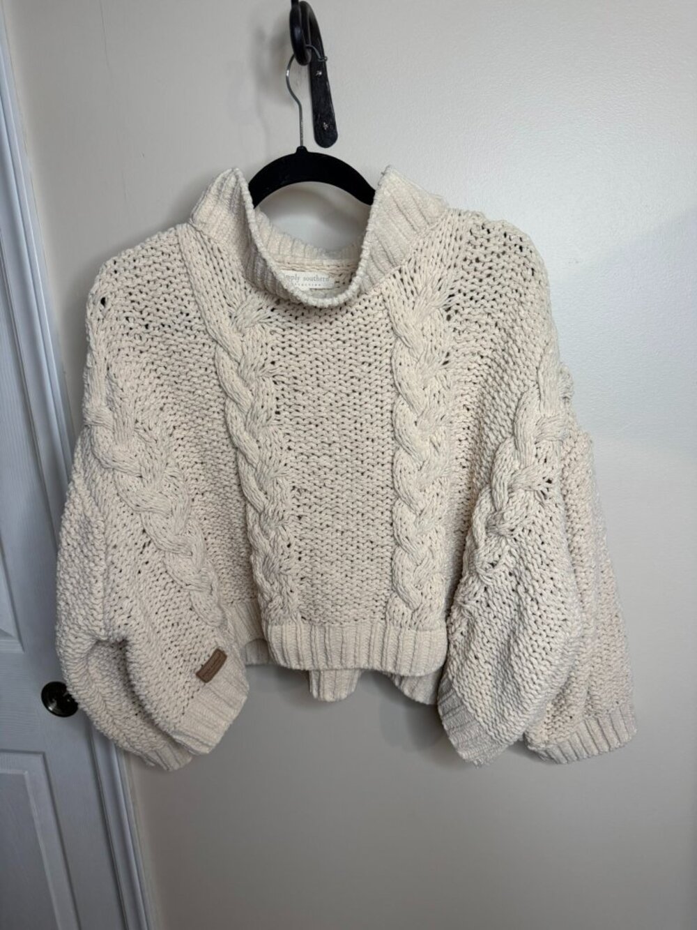 Simply Southern Collection Women's Cropped Braid Sweater - Picture 9 of 9
